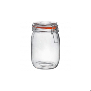 Glass Jar Clip Top - 1ltr