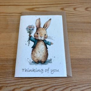 Plantable card - thinking of you bunny