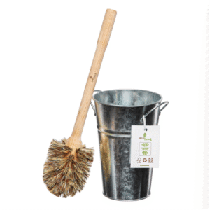 Toilet Brush and Holder - Silver