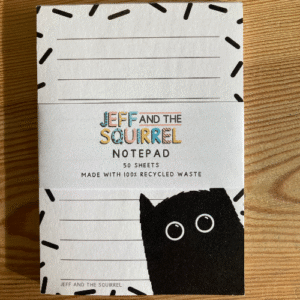 Black cat lined A6 note pad