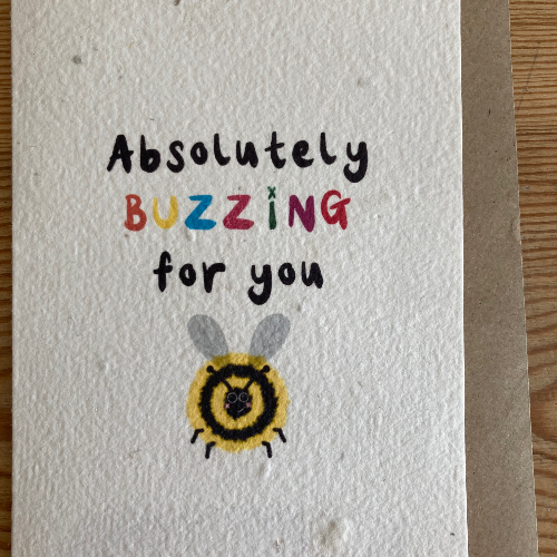 Buzzing for you - Plantable card