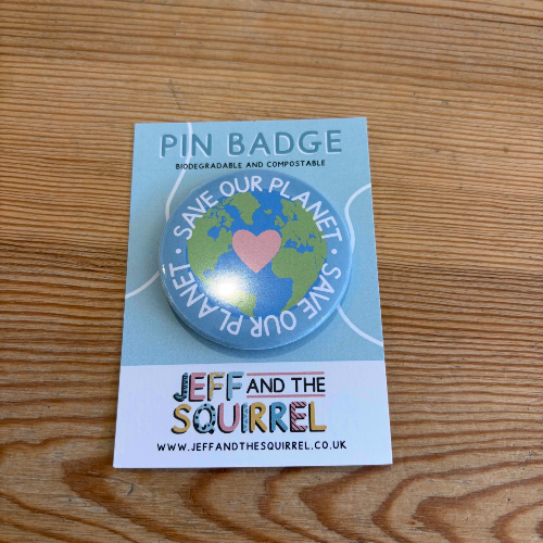 Save our planet badge