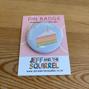 Happy birthday cake badge