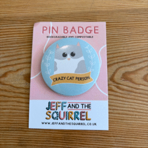 Crazy cat person badge