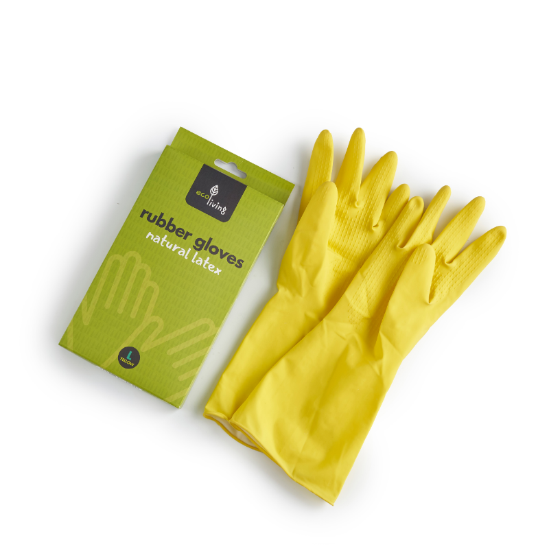 Natural Latex Rubber Gloves - Large