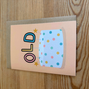 Old birthday cake card